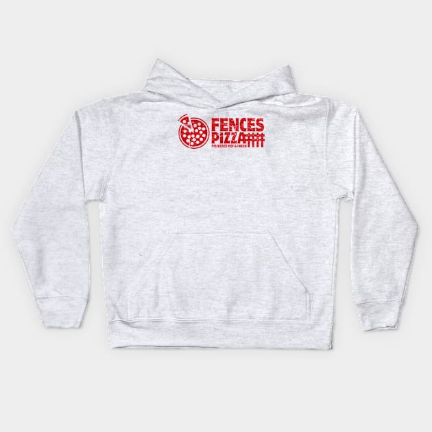 Fences Pizza Kids Hoodie by MindsparkCreative